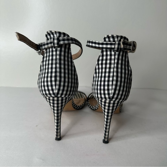 Stylish Black and White Gingham Women's Heels Size 6 - Picture 6 of 6